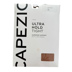 Capezio Ultra Hold Tights Footed Sun Tan Size L NWT